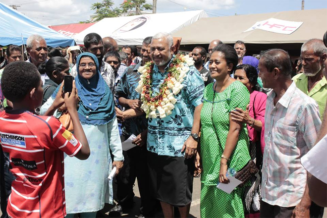 Prime Minister Frank Bainimarama in Labasa