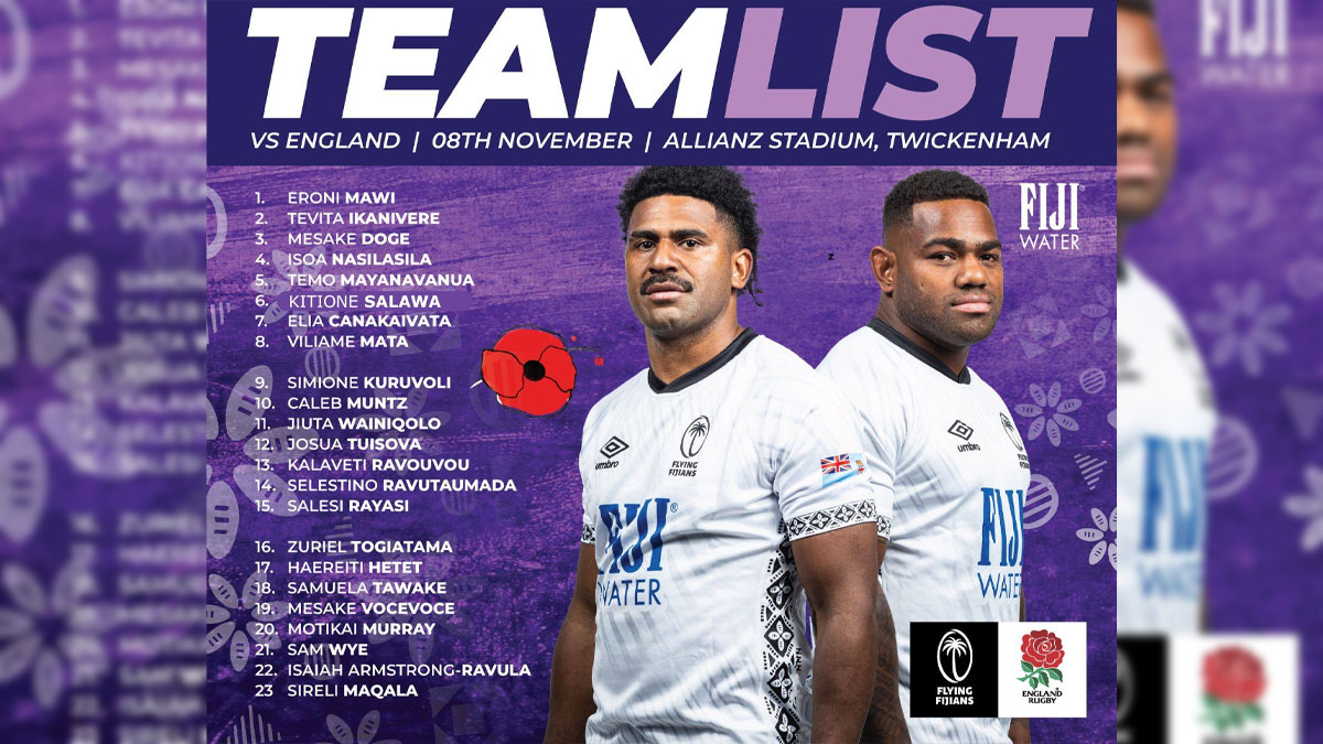 Lethal combination named in Flying Fijians side to take on England