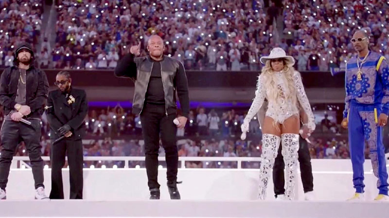 Hip Hop and rap take center stage during an epic halftime show