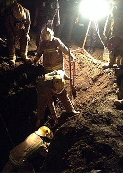 Man buried alive after landslide