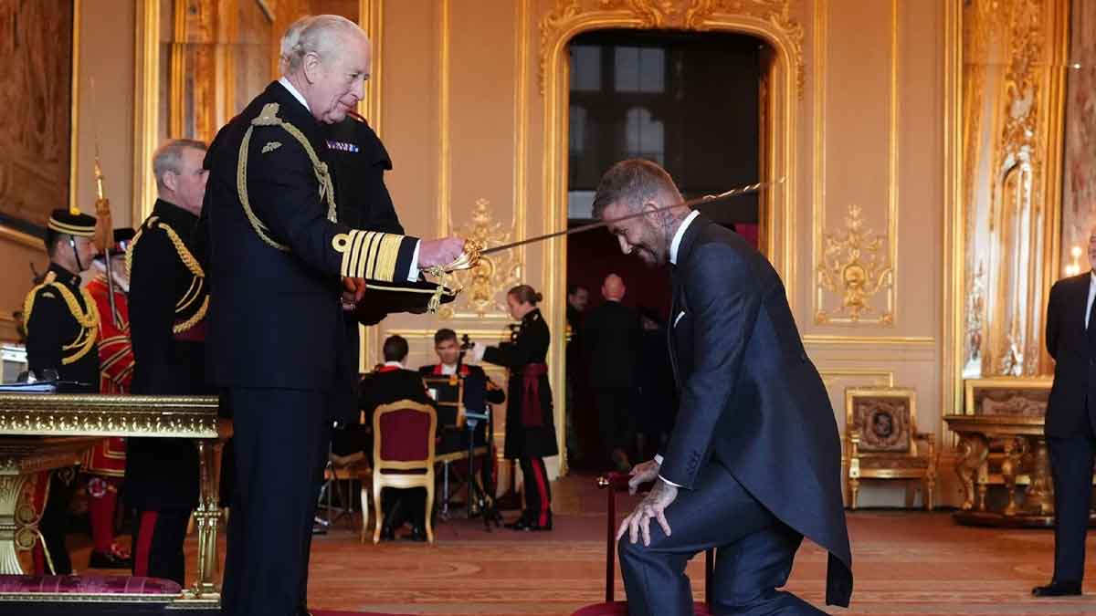 David Beckham knighted by King Charles