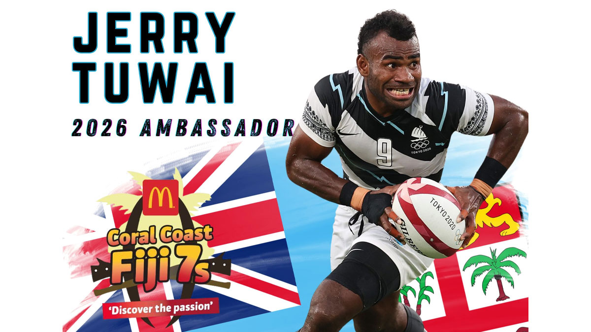 Fijian 7s legend Jerry Tuwai to be Tournament Ambassador for the 2026 McDonald’s Coral Coast Fiji 7s